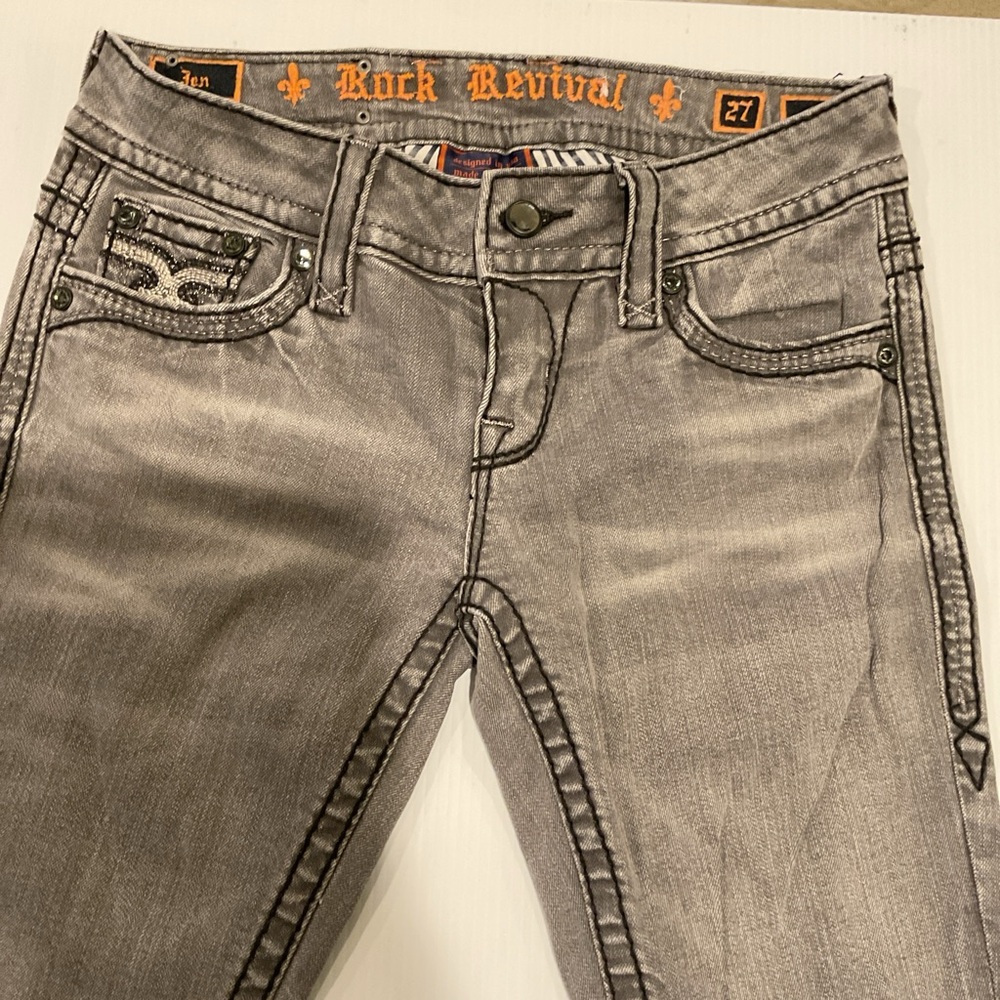 Rock Revival Silver Skinny Jeans for Women